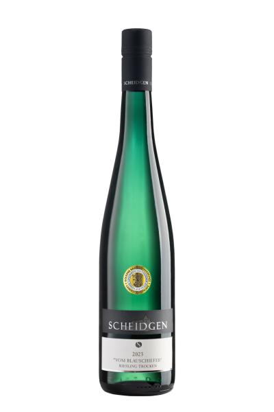 2023er Riesling "Vom Blauschiefer", Qualitätswein, trocken, 0,75L, Nr.10m, Goldene Preismünze