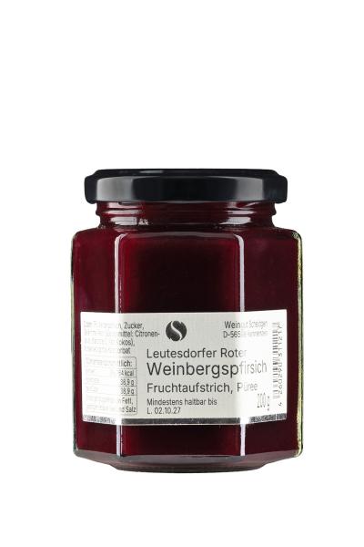 2025 Leutesdorfer Roter Weinbergspfirsich Fruchtaufstrich, fein püriert, 200g, Nr.34.2